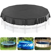 VEVOR 18 ft Round Pool Cover for above Ground Pools, Safety Pool Cover with Drawstring Design, Higher Quality 420D Oxford Fabric Winter Aboveground Pool Cover, Waterproof and Dustproof