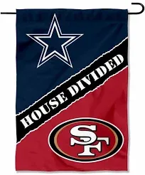 Sports Flags & Pennants Co. Cowboys and 49ers House Divided Garden Flag