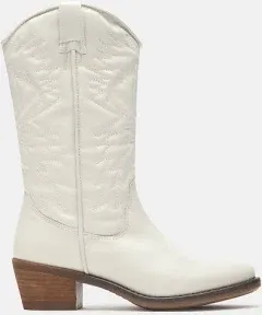 Steve Madden Hayward White Leather Boots