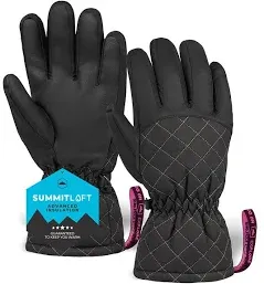 Tough Outdoors Women's Ski Gloves Women's Snow Gloves Winter Waterproof Snow Gloves