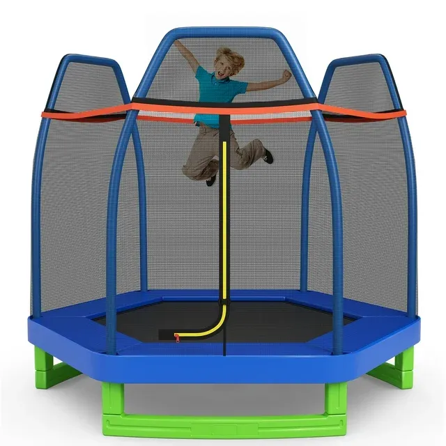 Costway 7ft Kids Trampoline Outdoor Indoor Recreational Bounce Jumper