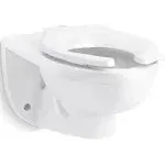 Kohler 84325-L-0 Kingston Ultra Wall-Mounted Top Spud Flushometer Bowl