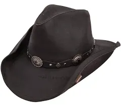 Stetson Roxbury Black Shapeable Leather Cowboy Hat TRROXB-8434