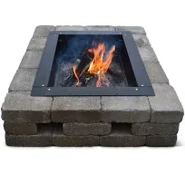 Heavy Duty Stainless Steel Fire Pit Ring Insert for Outdoors - 24”x 36” Rectagular Insert, 32”x 44” Outside Flange, 9" Height