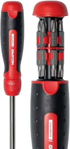 Megapro 211R2C36RD Ratcheting 13 in 1 Multi-Bit Screwdriver