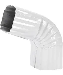 Downspout Gutter Elbows 2x3-90 Degree,（Style B“Side Elbows”）(90 Degree, 2x3, Low Gloss White) 2x3 Gutter Elbow, Downspout Elbow, 90 Gutter Elbow，Roofing Gutter Downspout Elbows