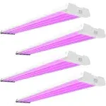 Sunco Lighting 4ft LED Grow Lights Full Spectrum for Indoor Plants 80W, Integrated Suspended Fixture, Plug in Linkable, for Indoor Greenhouse Year