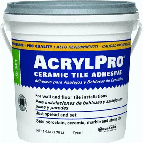 Custom Building AcrylPro Ceramic Tile Adhesive - 1 gal tub