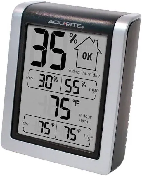 AcuRite 00613 Digital Hygrometer Indoor Thermometer Pre Calibrated Humidity