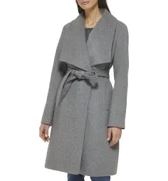 Cole Haan Women's Wool-Blend Wrap Coat