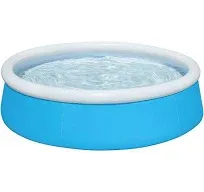 H2OGO! 5&#039; x 15&#034; Fast Set Inflatable Top Ring Kiddie Swimming Pool, Blue (Used)