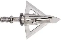 NEW MUZZY ARCHERY TROCAR 3-BLADE SCREW-IN FIXED BROADHEADS, 100 GRAIN, 3 PACK