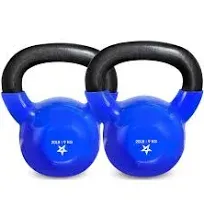 Yes4All 5-65lbs Kettlebells Vinyl Coated Cast Iron for Dumbbell Weights Exercises, Gym, Fitness, Full Body Workout Equipment Push up, Grip and Strength Training