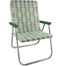 Classic Aluminum Webbed Chair Outdoor Activities Lightweight Durable Made in USA