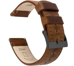 Barton Quick Release - Top Grain Leather Watch Band Strap - Choice of Width ...