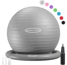 Anti-Burst and Slip Resistant Exercise Ball Yoga Ball Fitness Ball Birthing Ball with Quick Pump, 2,000-Pound Capacity, Multiple Colors and Sizes