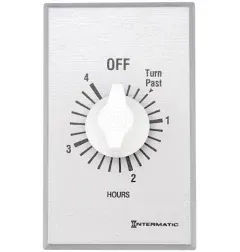 Intermatic Ff34h Timer,Spring Wound,4 Hr,Spdt,Silver