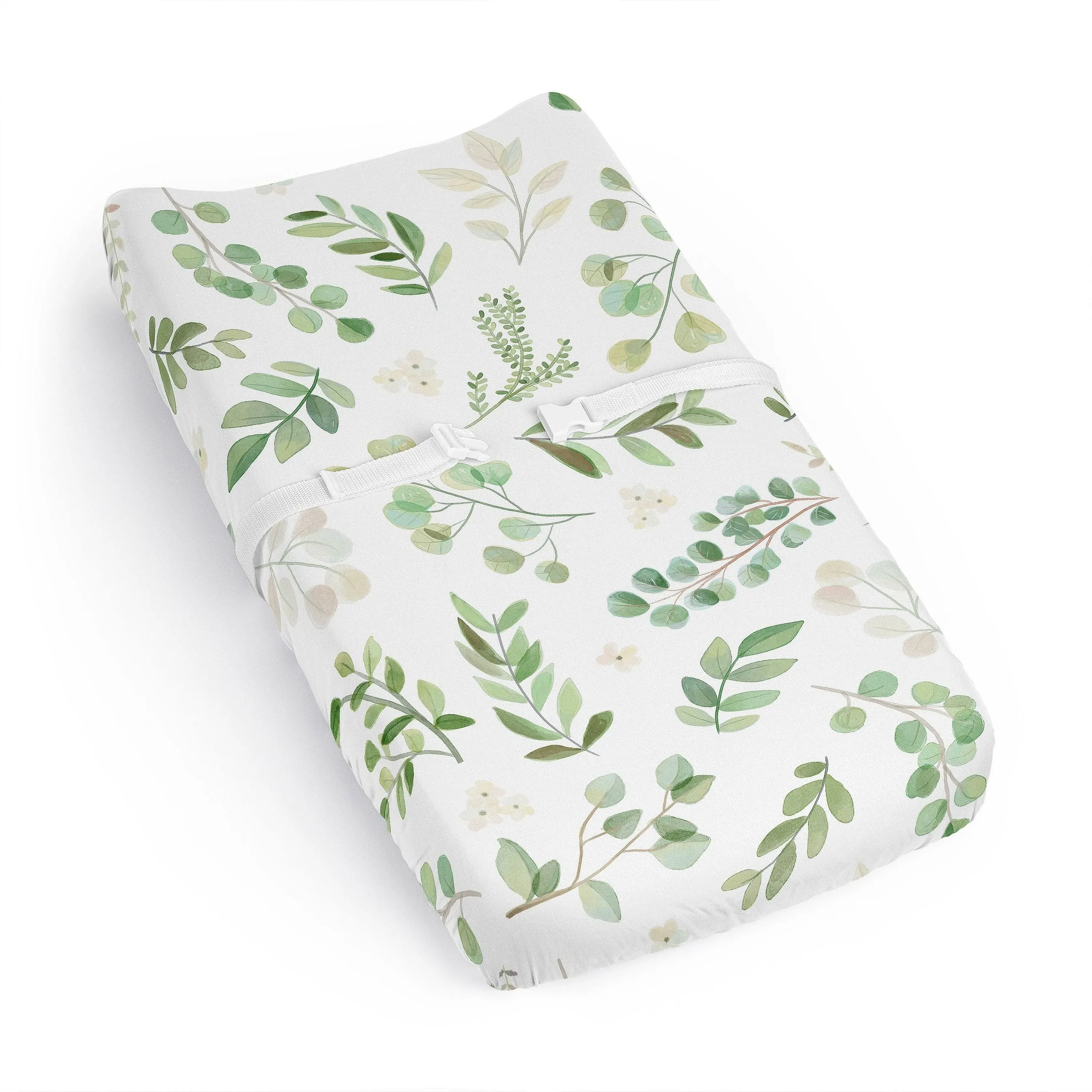 Sweet Jojo Designs Green Boho Floral Leaf Boy Girl Gender Neutral Changing Pad ...