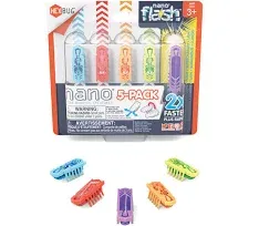 HEXBUG Nano 5 Pack, 4 Bugs with Bonus Flash Nano, Sensory Toys for Red 