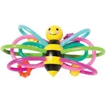 Manhattan Toy Zoo Animal Winkel Bee Multicolor Rattle & Sensory Teether for Baby and Toddler