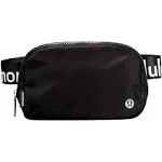 NEW!! **SHIP FREE** Lululemon Everywhere Belt Bag Black w/ White Logo 