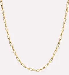 Ana Luisa Link Chain Necklace - Laura Slim - Gold, Gold