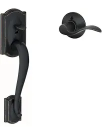 Schlage FE285 CAM 716 ACC LH Camelot Front Entry Handleset Accent Lever