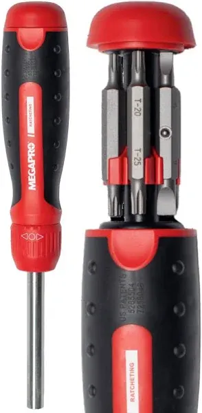 Megapro 211R2CTPRD Tamperproof Ratcheting 13 in 1 Multi-Bit Screwdriver