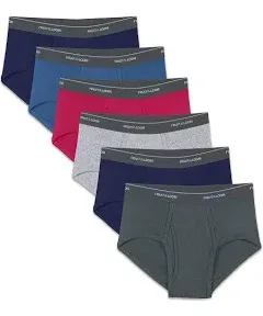  Men&#039;s Stripe Solid Brief(Pack of 5) Large Assorted