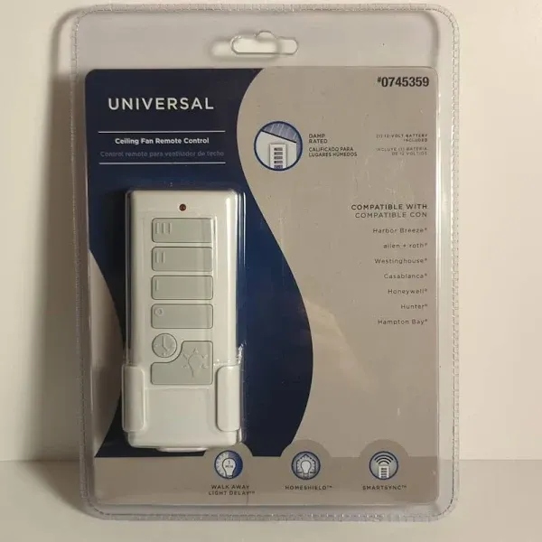 Harbor Breeze Universal Ceiling Fan Remote Control 40837 Off White