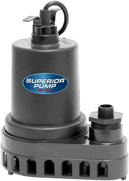 Superior Pump 1/2 HP Submersible Thermoplastic Utility Pump 91570