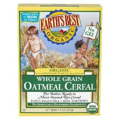 Earth's Best Organic Whole Grain Oatmeal Cereal