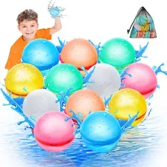 Clovercat Reusable Water Balloons, Refillable Water Balloons for Kids Adults