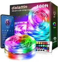 dalattin Led Lights for Bedroom 100ft Smart Led Strip Lights with App Control