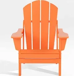 WestinTrends Outdoor Patio Folding Poly Adirondack Chair