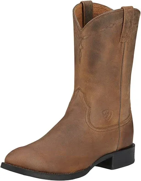 Ariat Men&s Heritage Roper Boots- Distressed Brown