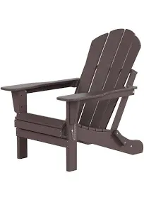 WestinTrends Outdoor Patio Folding Poly Adirondack Chair