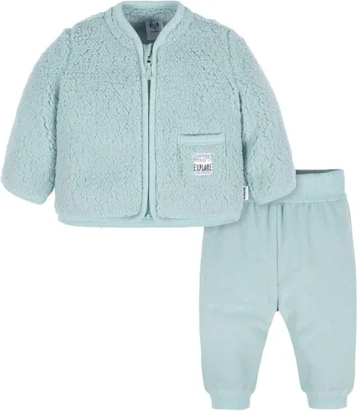 Gerber Baby Boys Toddler Sherpa Jacket & Jogger Pant Set