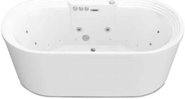 ANZZI Sofi 5.6 ft. Center Drain Whirlpool and Air Bath Tub