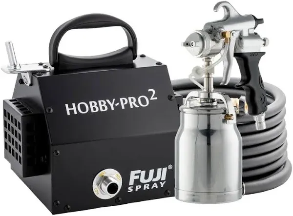 Fuji Hobby-PRO 2 HVLP Bottom Feed Spray System w/ 1 qt. Cup & 1.8 mm Air Cap Set, Black