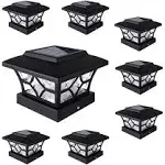 VOLISUN Solar Post Cap Lights Outdoor, Solar Powered Fence Post Cap Lights 