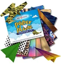 Paper Airplanes - Craft Kit | Airplane Activities for Kids | Set Includes 65 ...