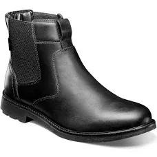 Nunn Bush Men's 1912 Plain Toe Chelsea Leather Pull on Boot with Scotchguard Defender