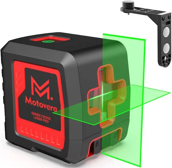 Laser Level, 100 Feet Self Leveling Laser Level, Green Cross Line Self Leveling, 4 Brightness Adjustment, Manual Self Leveling and Pulse Mode, IP54