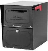 Architectural Mailboxes Oasis Classic Locking Post Mount Mailbox Black