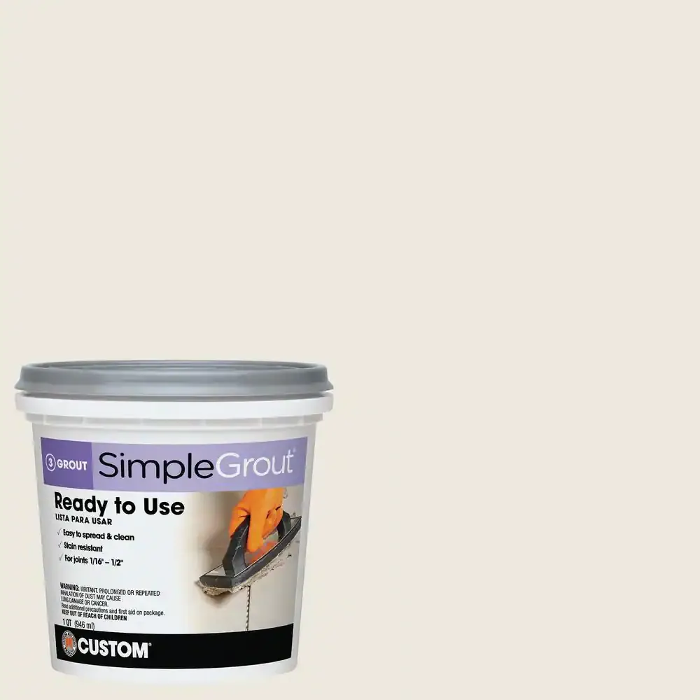 Custom Building Products 1 Quart Bright White Pre-Mixed Grout Pmg381qt