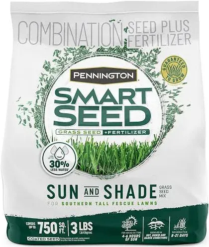 Shade Southern Lawn Grass Seed Mix, for Sun to Partial Shade, 3 lb.