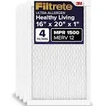 Filtrete 16x20x1, AC Furnace Air Filter, MPR 1500, Healthy Living Ultra Allergen