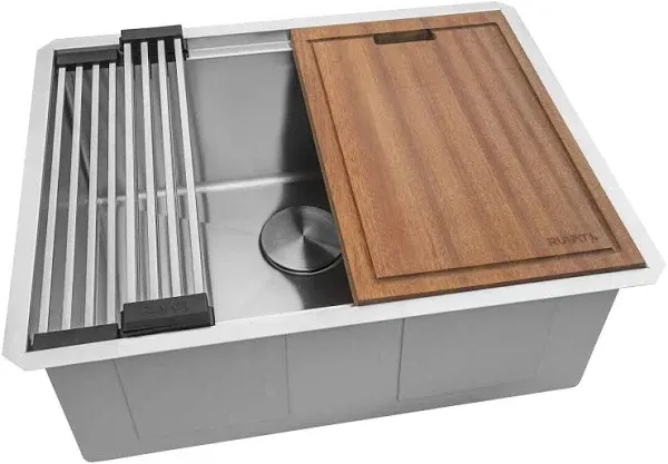 Ruvati 24-inch Workstation Undermount Ledge Kitchen Sink- RVH8324(3832)