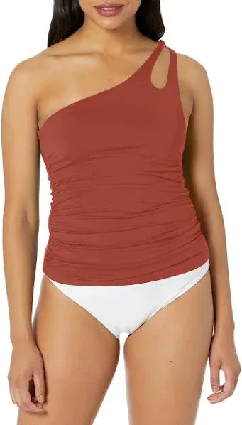 Women's La Blanca Island Goddess One-Shoulder Tankini Top